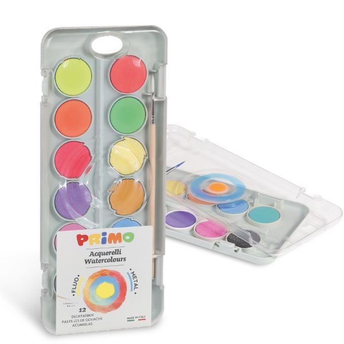 12 Metallic & Fluo Watercolour tablets