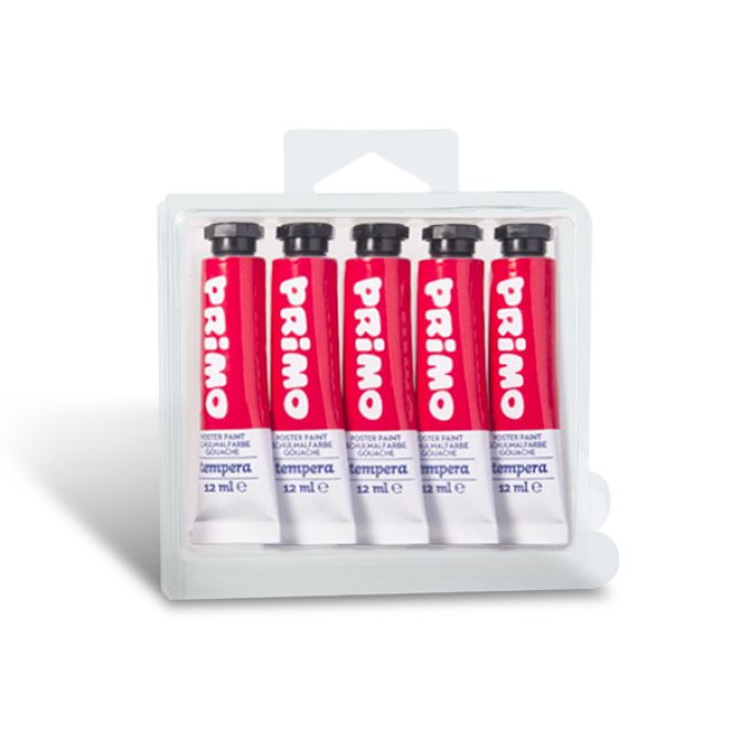 5 x 12ml Premium Poster Paint - Carmine Red